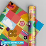 2 Sheets & 2 Tags Wrapping Paper