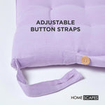 100% Cotton Seat Pads Plain Chair Cushions For Dining Room, Kitchen, Or Outdoor Garden Use | Set-of-1 | Mauve