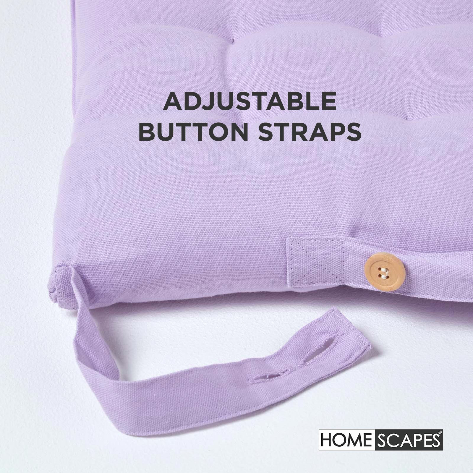 100% Cotton Seat Pads Plain Chair Cushions For Dining Room, Kitchen, Or Outdoor Garden Use | Set-of-1 | Mauve
