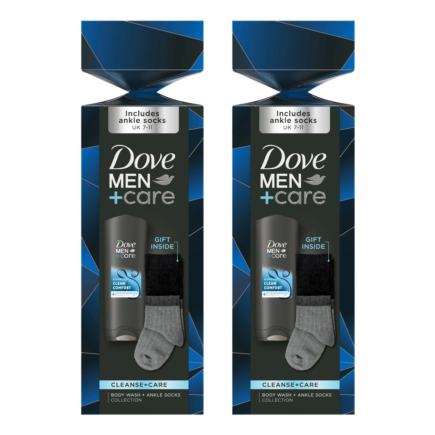Cleanse And Care Body Wash And Socks Gift Set For Him With Cracker | Set of 2