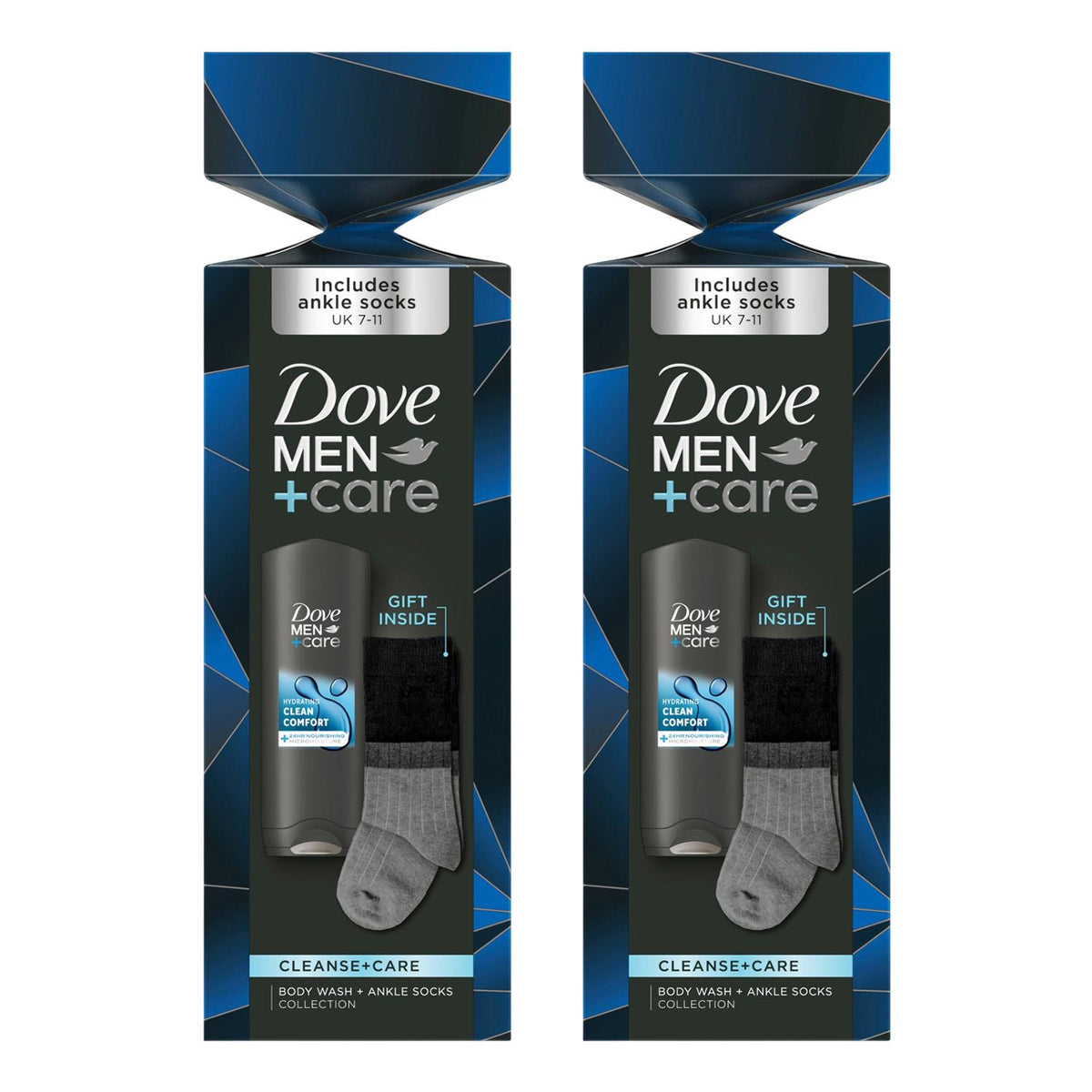 Cleanse And Care Body Wash And Socks Gift Set For Him With Cracker | Set of 2