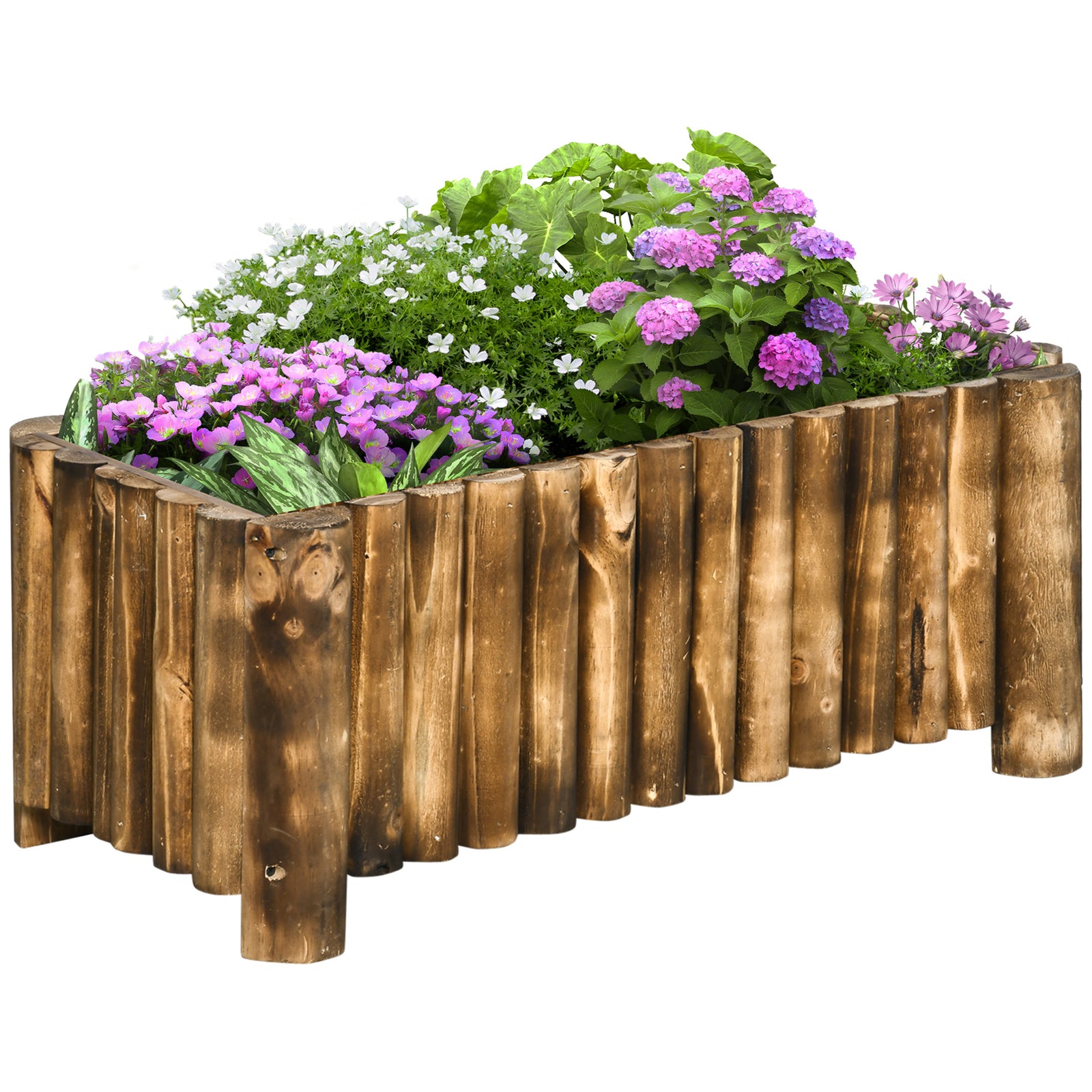 Raised Flower Bed Wooden Planter Box 4 Feet