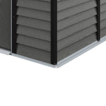 8 X 7 Ft Metal Storage Shed With Foundation, Double Sliding Doors & Vents, Weatherproof Outdoor Tool Shed For Garden Or Backyard