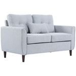 Modern Chic Loveseat With Armrest Spring Padding Home Office | One Size | Gray