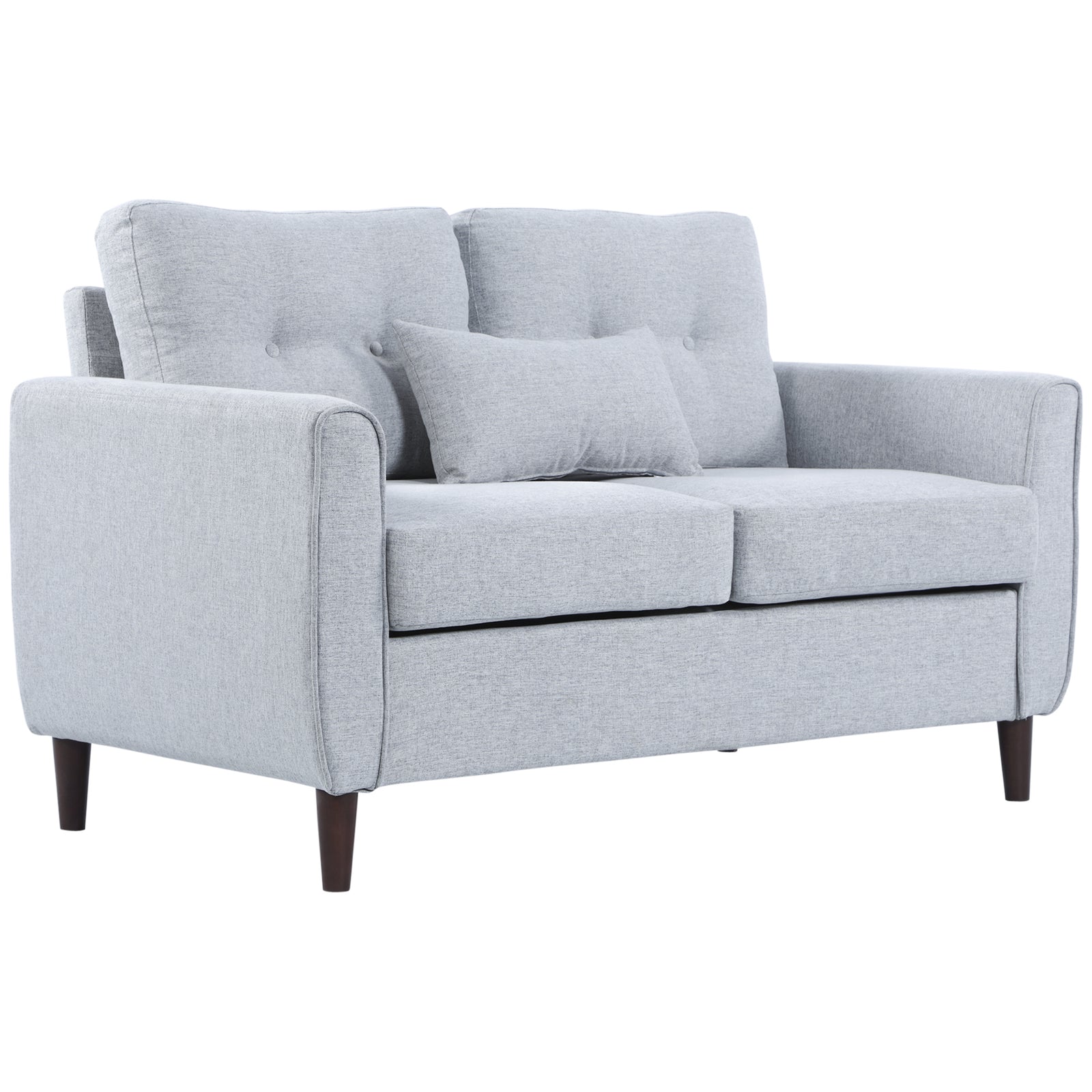 Modern Chic Loveseat With Armrest Spring Padding Home Office | One Size | Gray