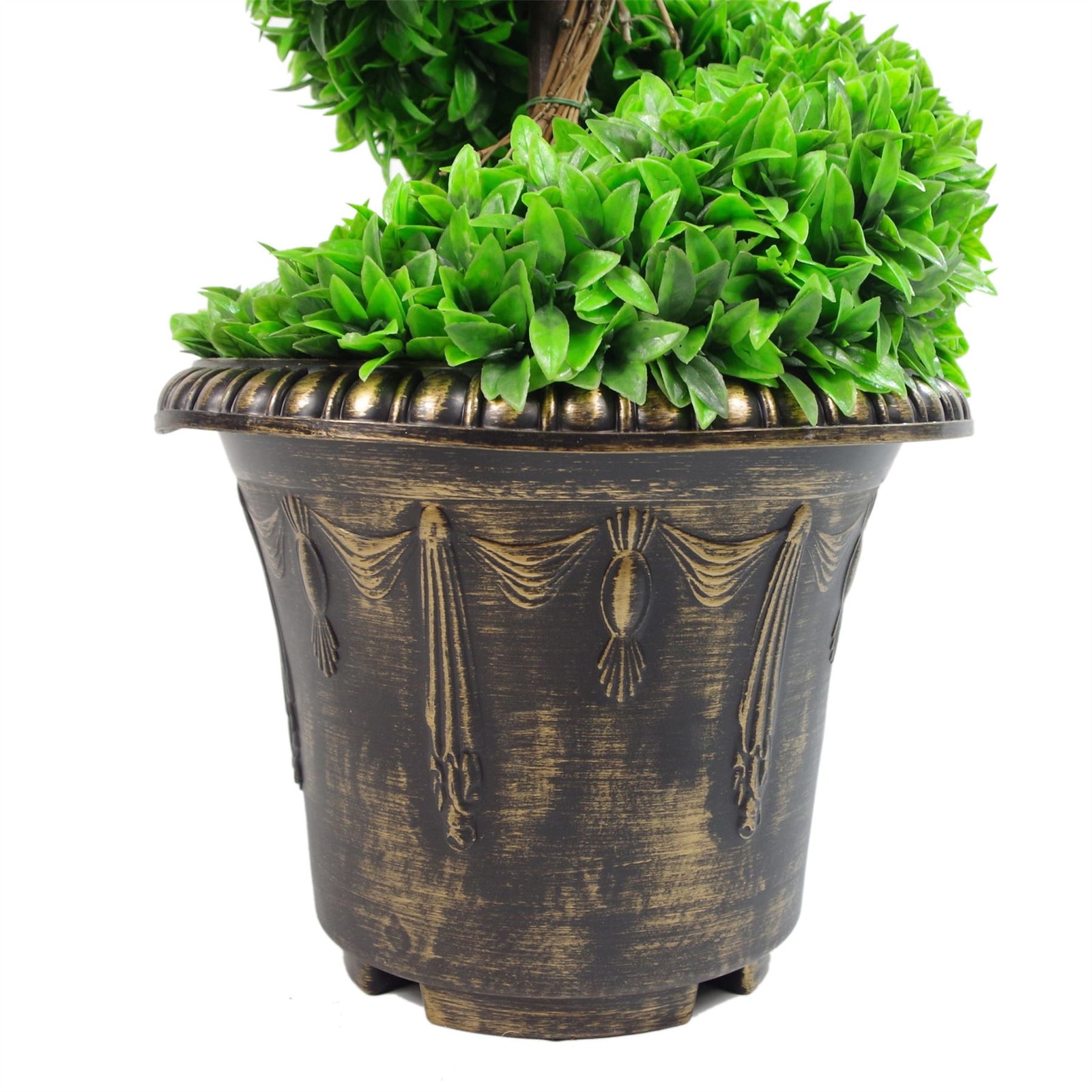 120cm Green Large  Spiral With Decorative Planter