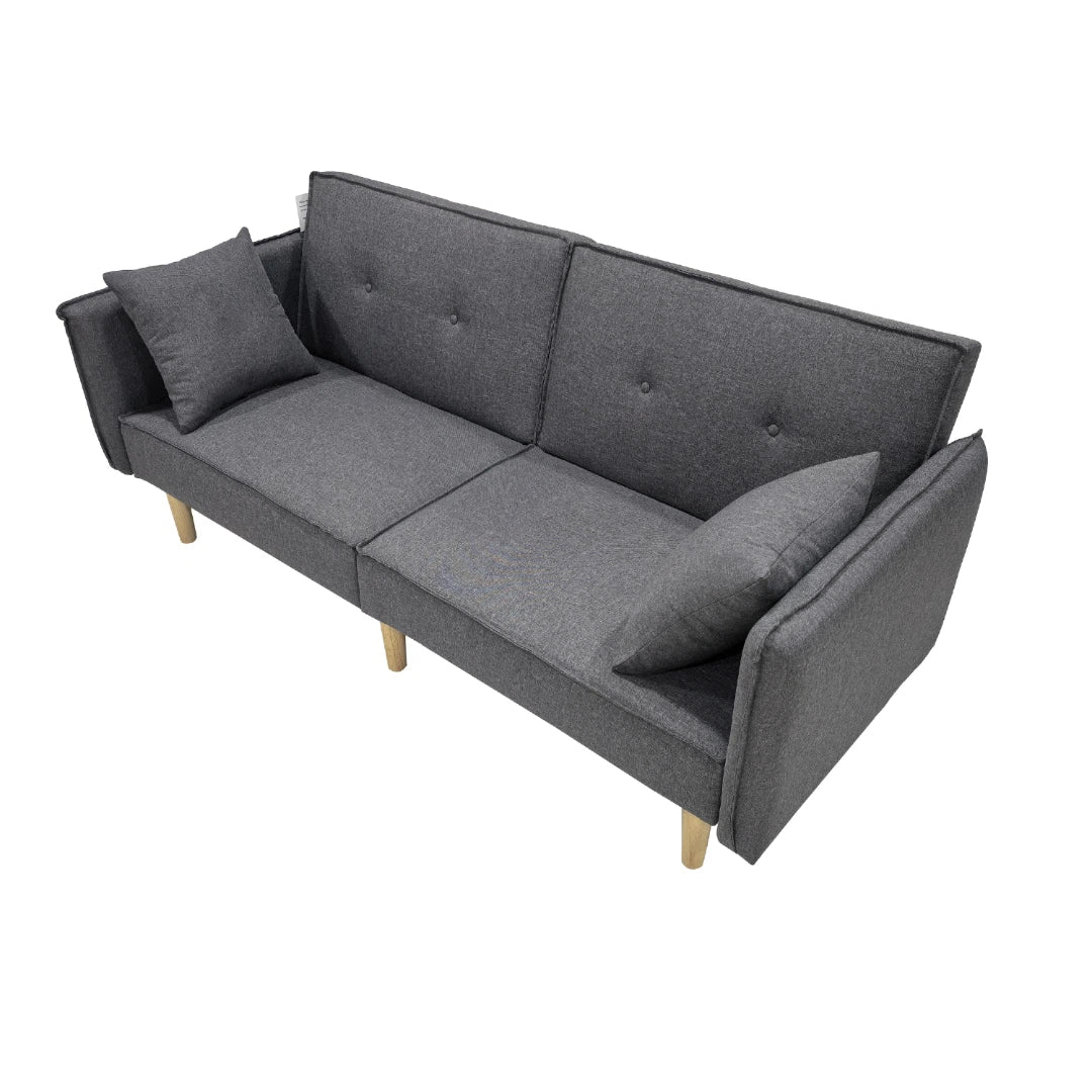 Finnley Two Seat Grey Sofa Bed | One Size | Grey