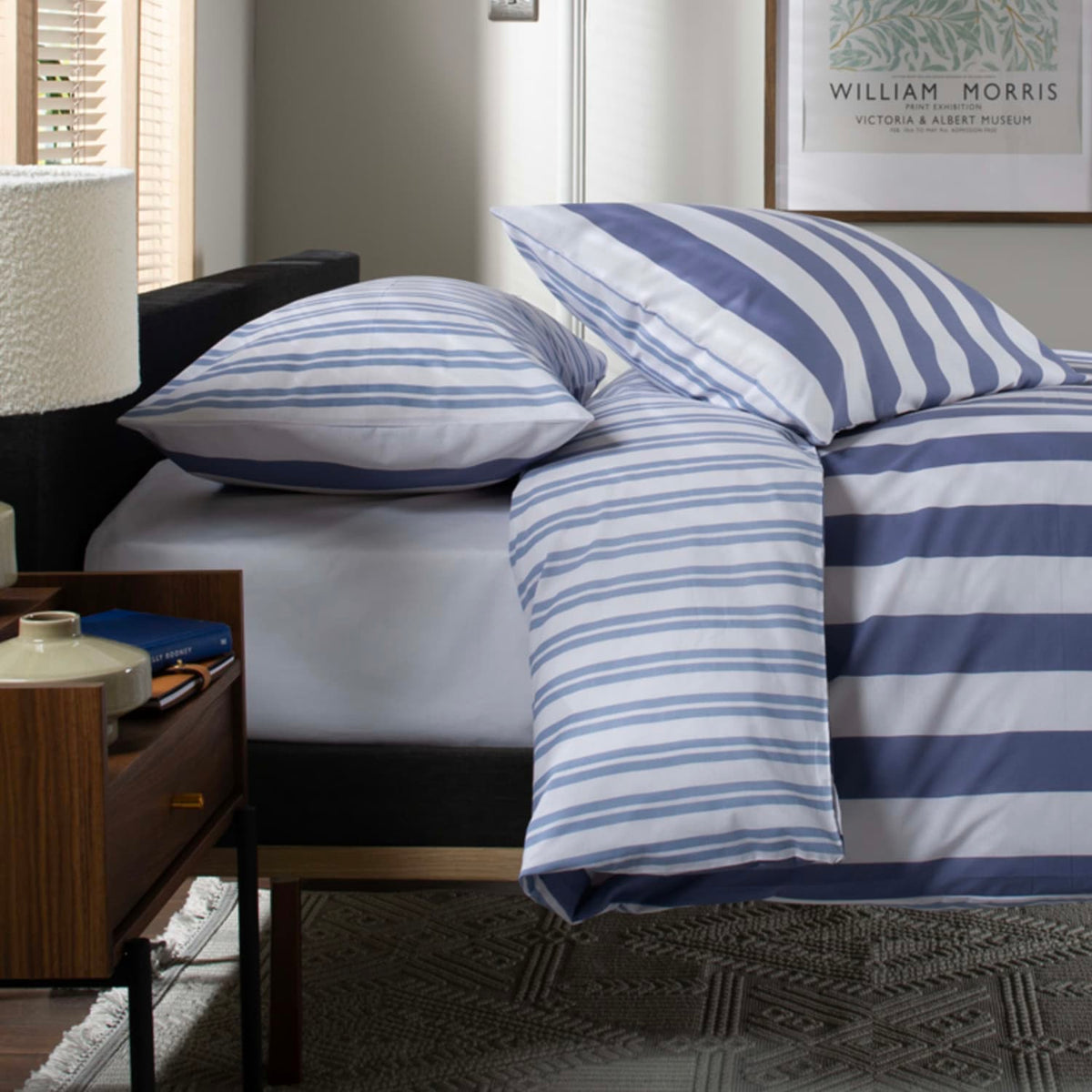 High Point Cotton Printed Duvet Cover Set | Double | Blue