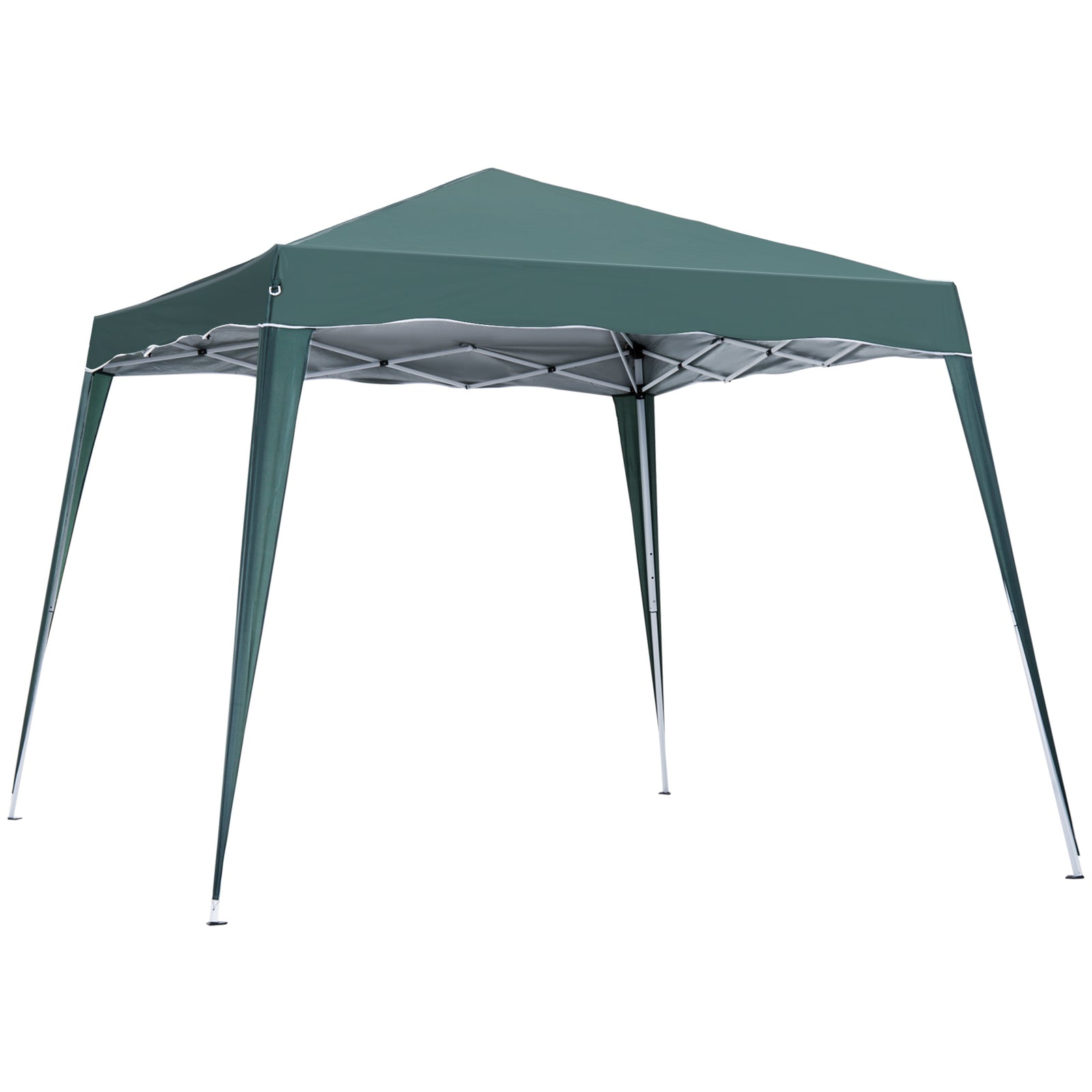 Slant Leg Pop Up Gazebo With Carry Bag, Height Adjustable | Green