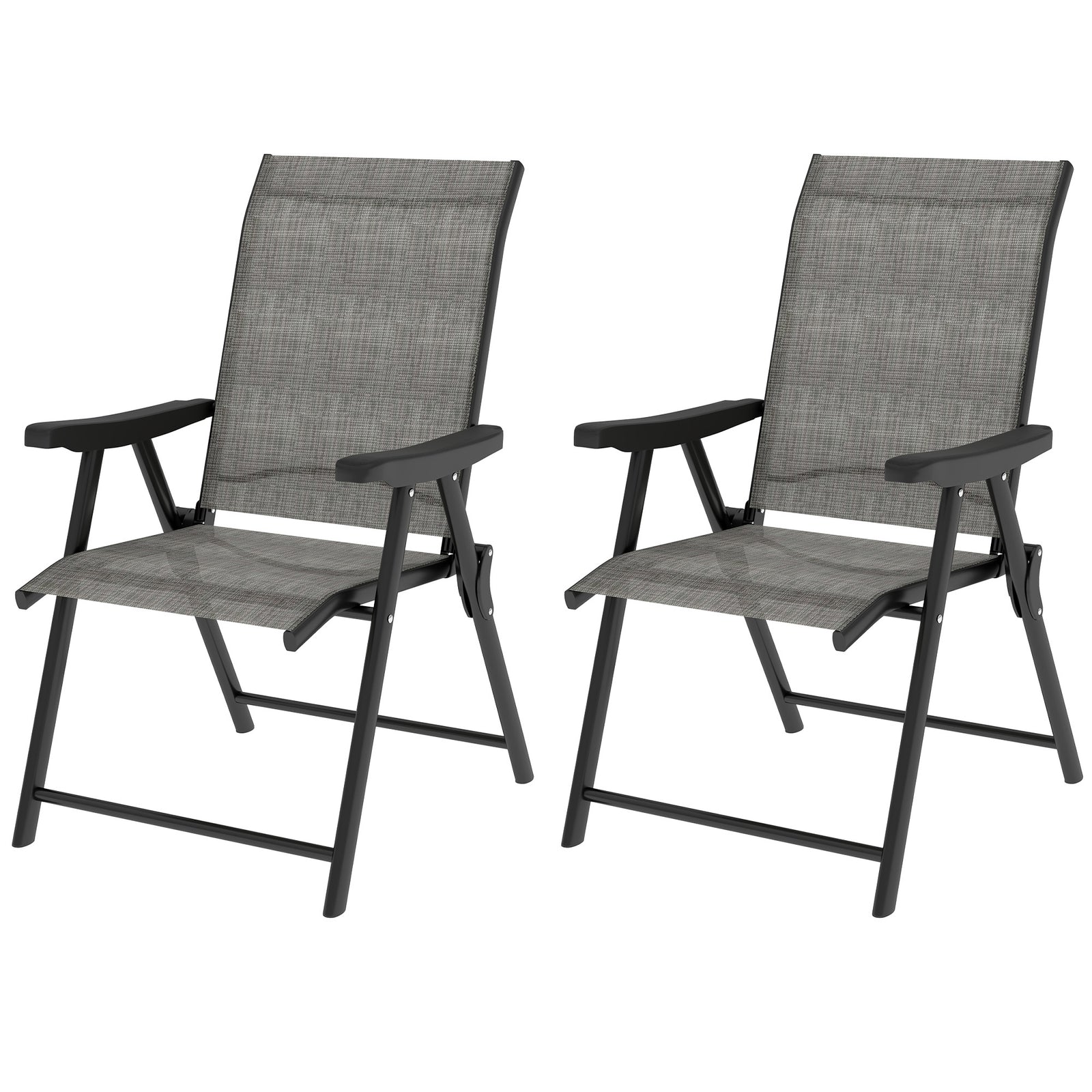 Folding Chair W/ Breathable Mesh Fabric Seat | Set-of-2