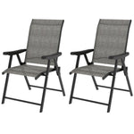 Folding Chair W/ Breathable Mesh Fabric Seat | Set of 2