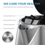 1.7l 3000w Fast Boil Electric Kettle With Auto Shut-off And Dry Burn Protection
