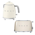 Klf05 & Tsf01 Retro Mini Kettle & 2 Slice Toaster Set | Cream