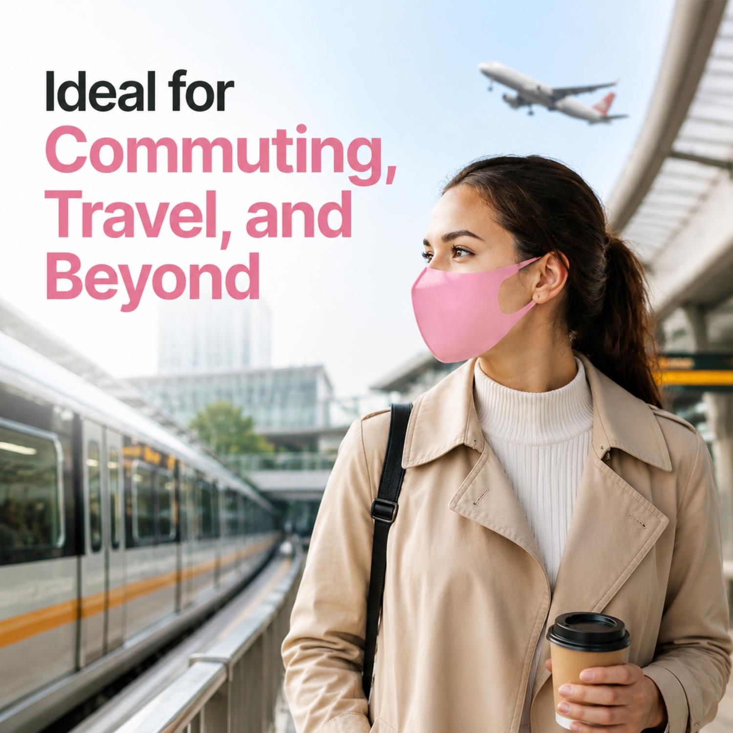 Aquarius Pink Face Mask Reusable Washable Breathable Adult Mask Protection Cover