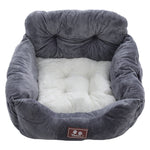 Cozy Dog Car Seat Bed With Storage Pocket And Adjustable Strap