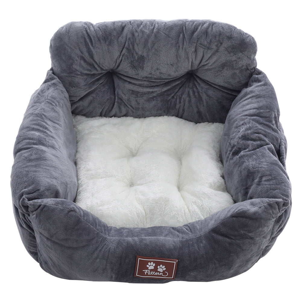 Cozy Dog Car Seat Bed With Storage Pocket And Adjustable Strap