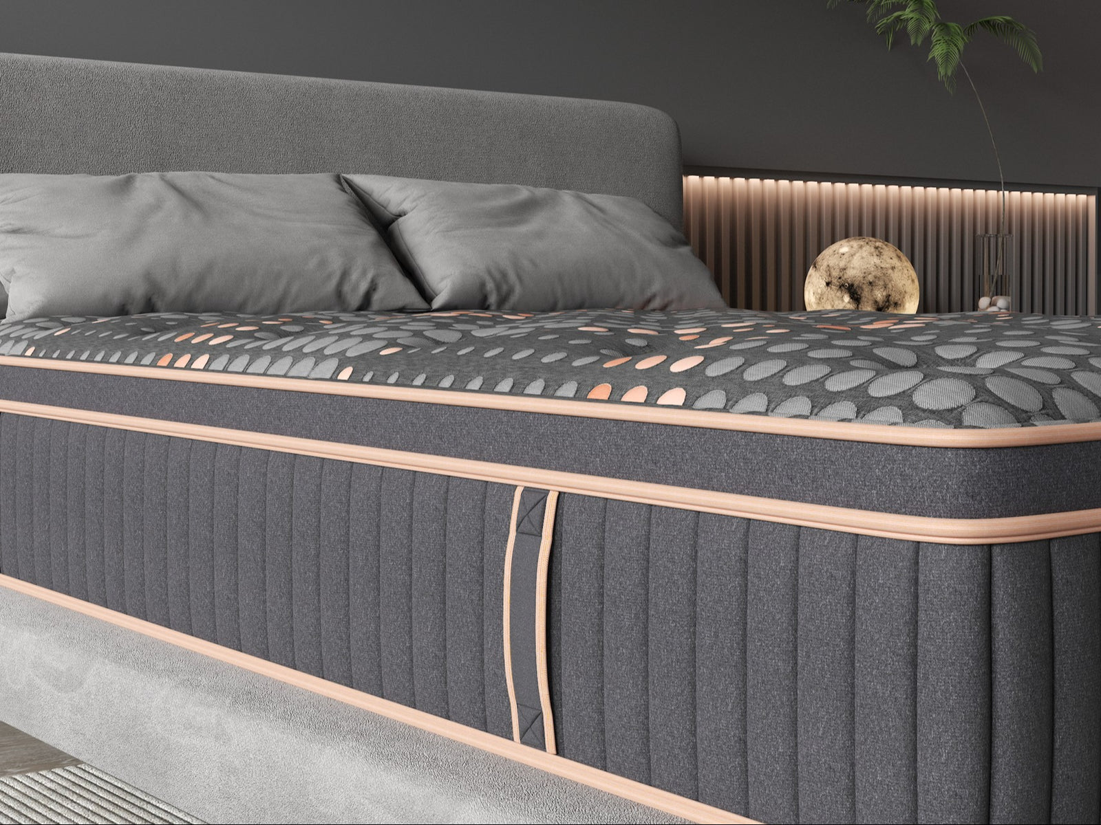 Copper Arthur 2000 Hybrid Memory Mattress | Small Double | Charcoal Black