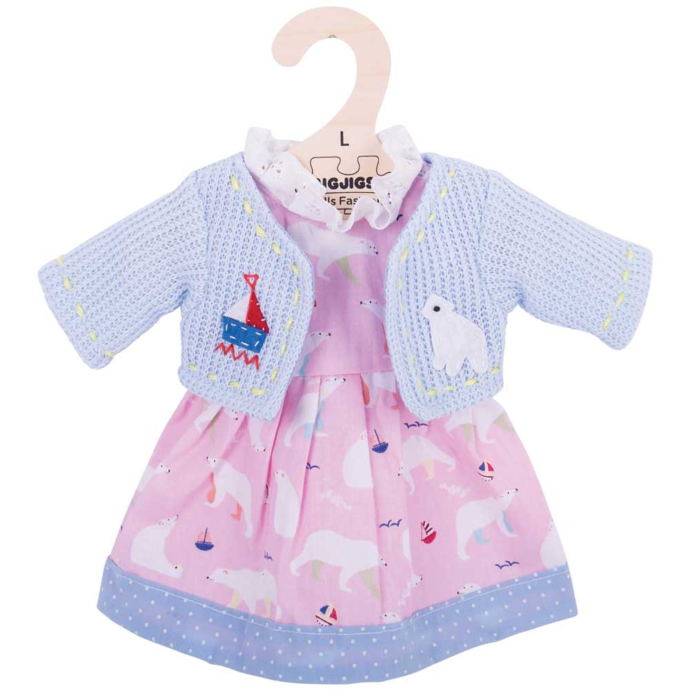 Polar Bear Pink Dress for Large Ragdolls