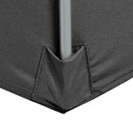 3(m) Garden Banana Parasol Cantilever Umbrella w/ Base Weights & Cover | Black