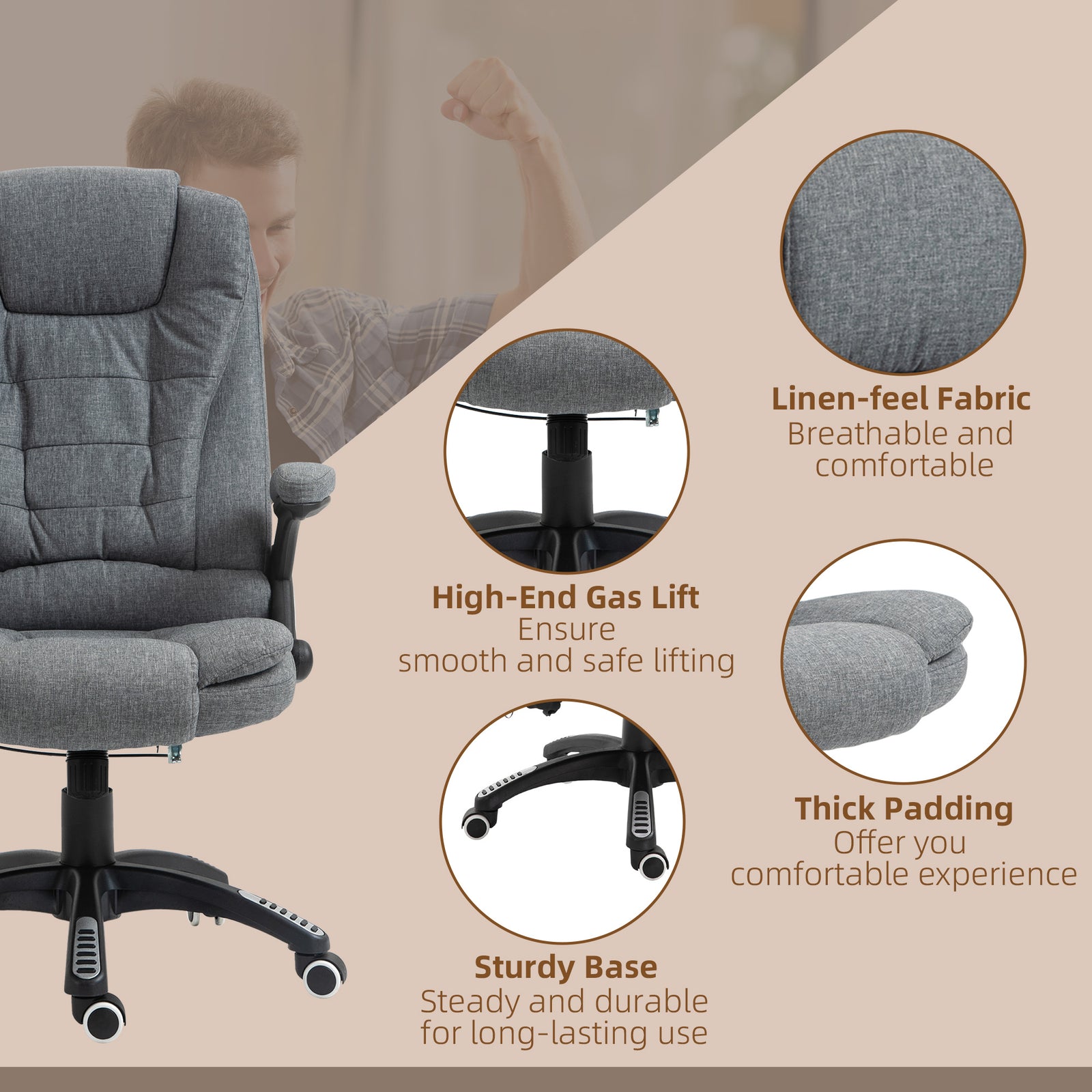 Reclining Chair W/ Heating Massage