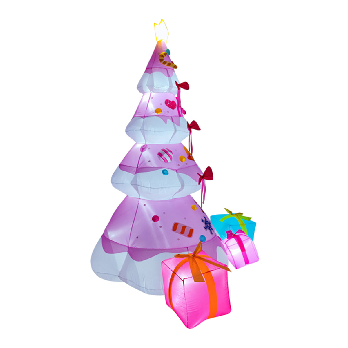 Breeins 240cm/8 Ft Blow Up Christmas Tree Inflatable Decoration With Led Lights
