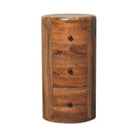 Solid Mango Wood Oak-ish Drum Chest