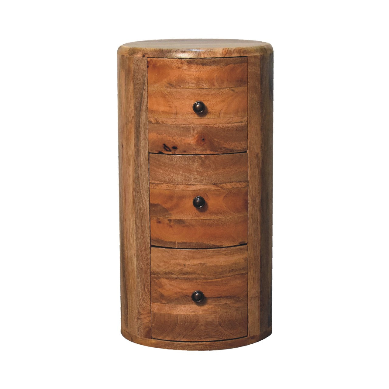 Solid Mango Wood Oak-ish Drum Chest