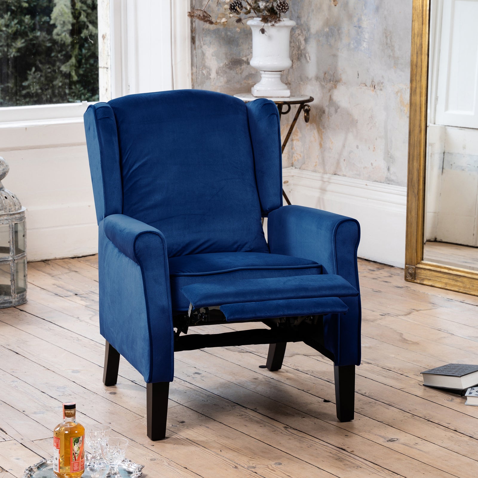 Barksdale Recliner Armchair | Dark Blue