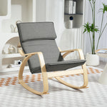 Comfortable Relax Rocking Chair With High Back | Grey