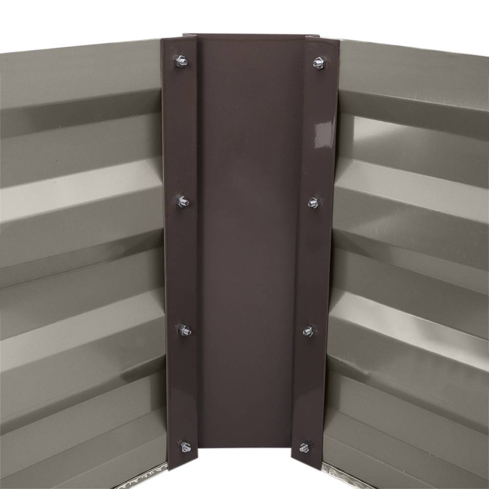 Galvanized Steel Square Raised Garden Bed Planter Box