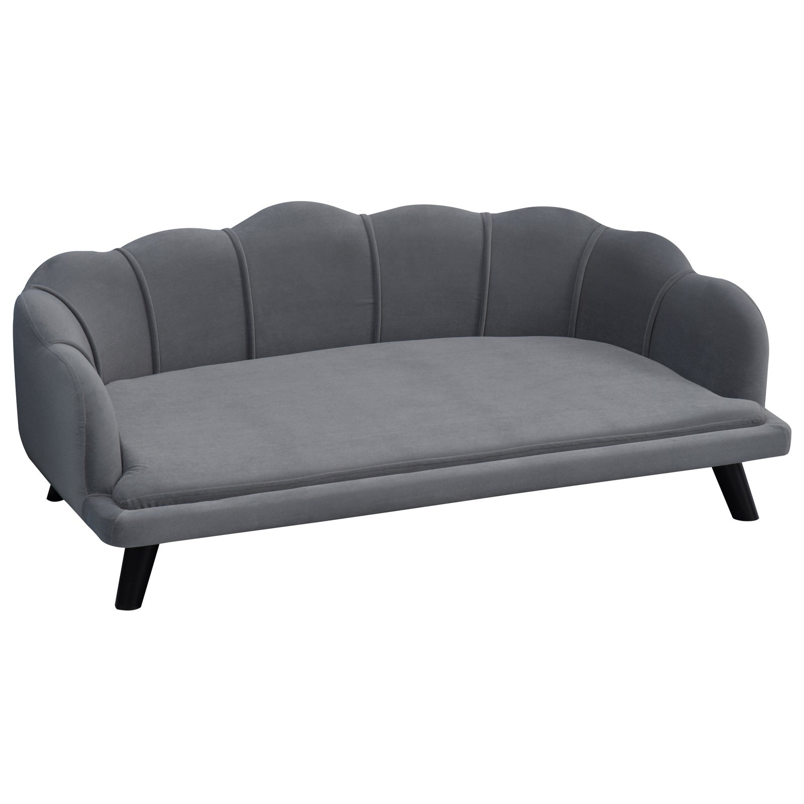 Dog Sofa, Pet Couch Bed For Medium, Large Dogs W/ Legs, Cushion | Gray