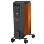 7/9/11 Fin Oil Filled Radiator Portable On Wheels | Medium | Gray