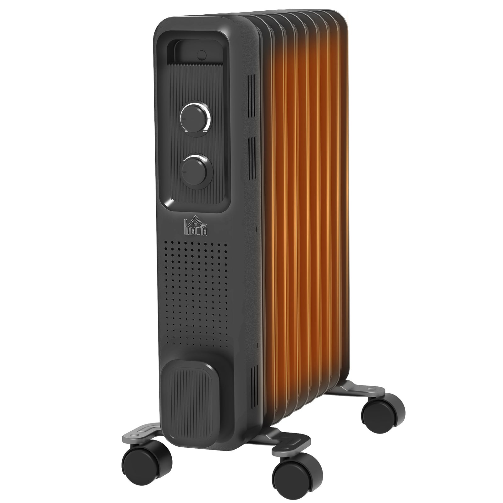 7/9/11 Fin Oil Filled Radiator Portable On Wheels | Medium | Gray