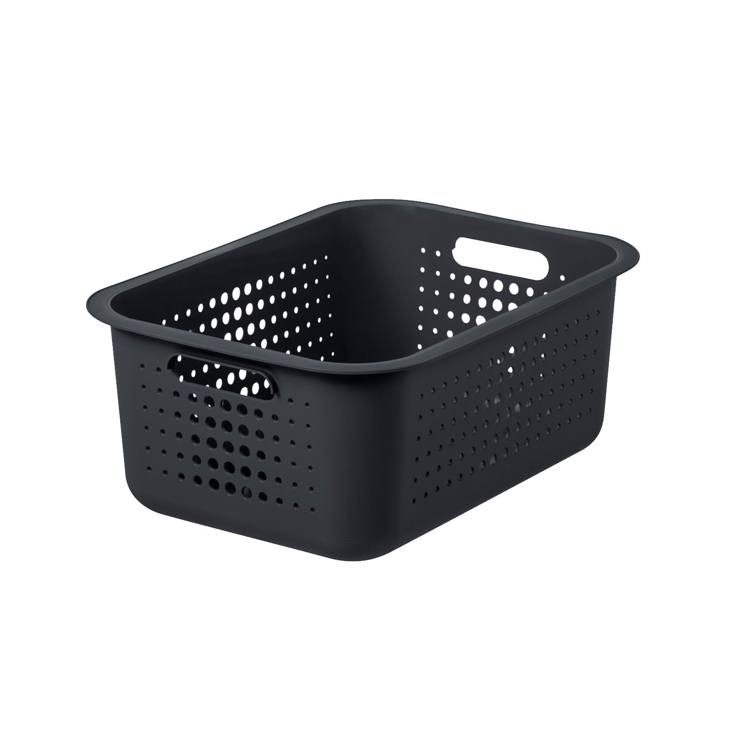 Lightweight & Durable Basket Recycled 15 Storage Box,10l,black