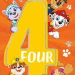 Paw Patrol Age 4 Birthday Card Official Product