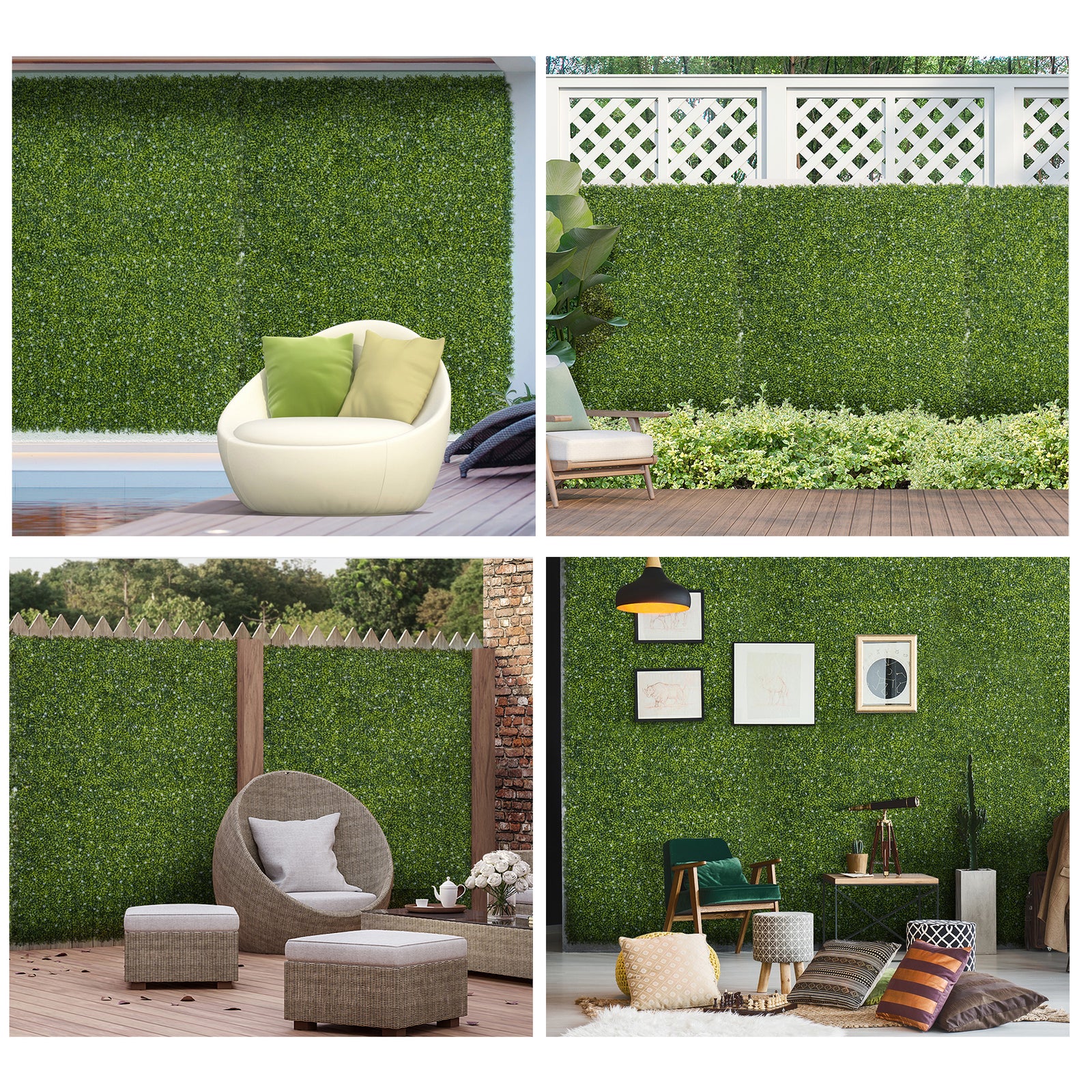12pcs Artificial Boxwood Panel 50cm X 50cm