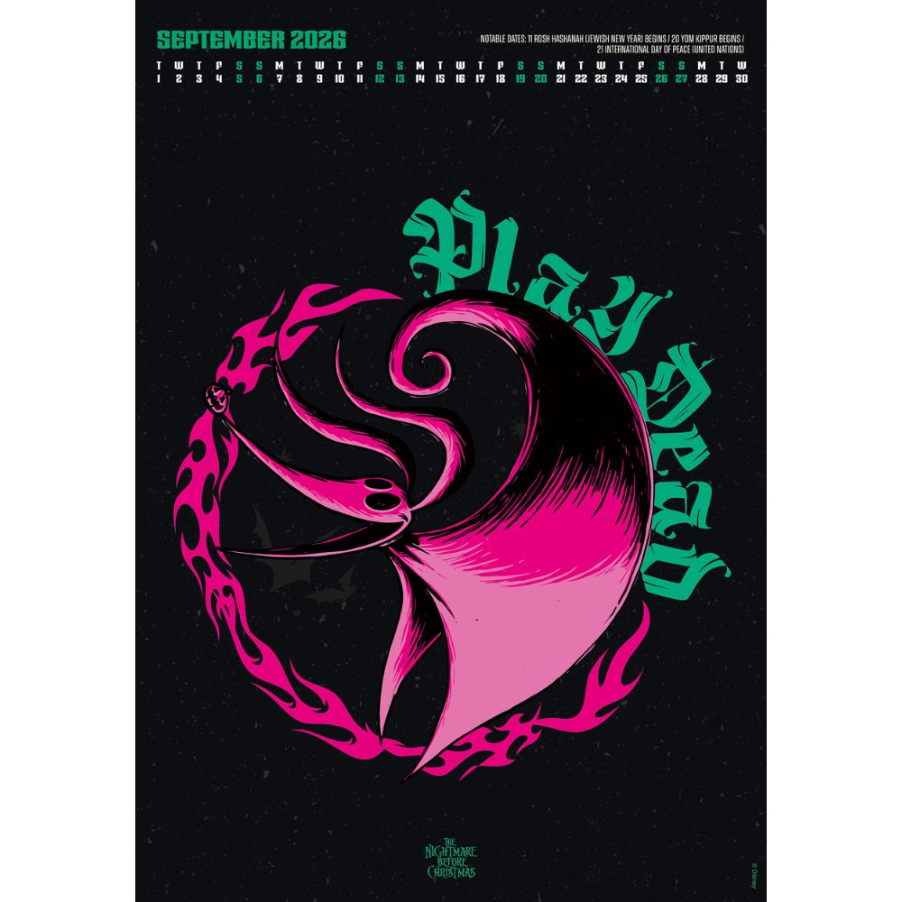 The Nightmare Before Christmas 2026 A3 Deluxe Calendar Official Product