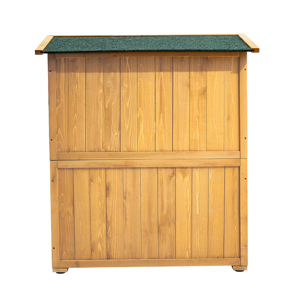 Outdoor Solid Wood Storage Cabinet Garden Tool Shed