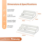 Fineway Expandable 3 Tier Spice Rack Organiser Kitchen Cupboard Storage