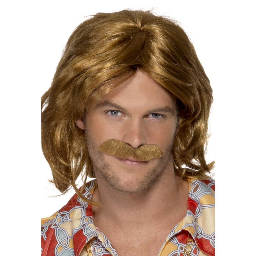 70s Super Trouper Wig & Moustache