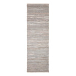 Real Leather Handwoven Diamond Pattern Rug | 200cm | Grey