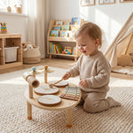 AIYAPLAY Baby Drum Kit, Wooden Kids Musical Instruments, Gift For Birthday