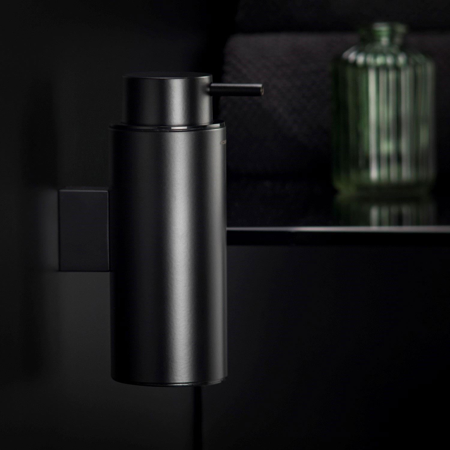 Soap Dispenser, 200ml Capacity, Black Matt, Wall-mounted. Collection Bwc
