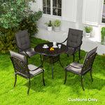 Outdoor Dining Chair Cushions | Charcoal Grey