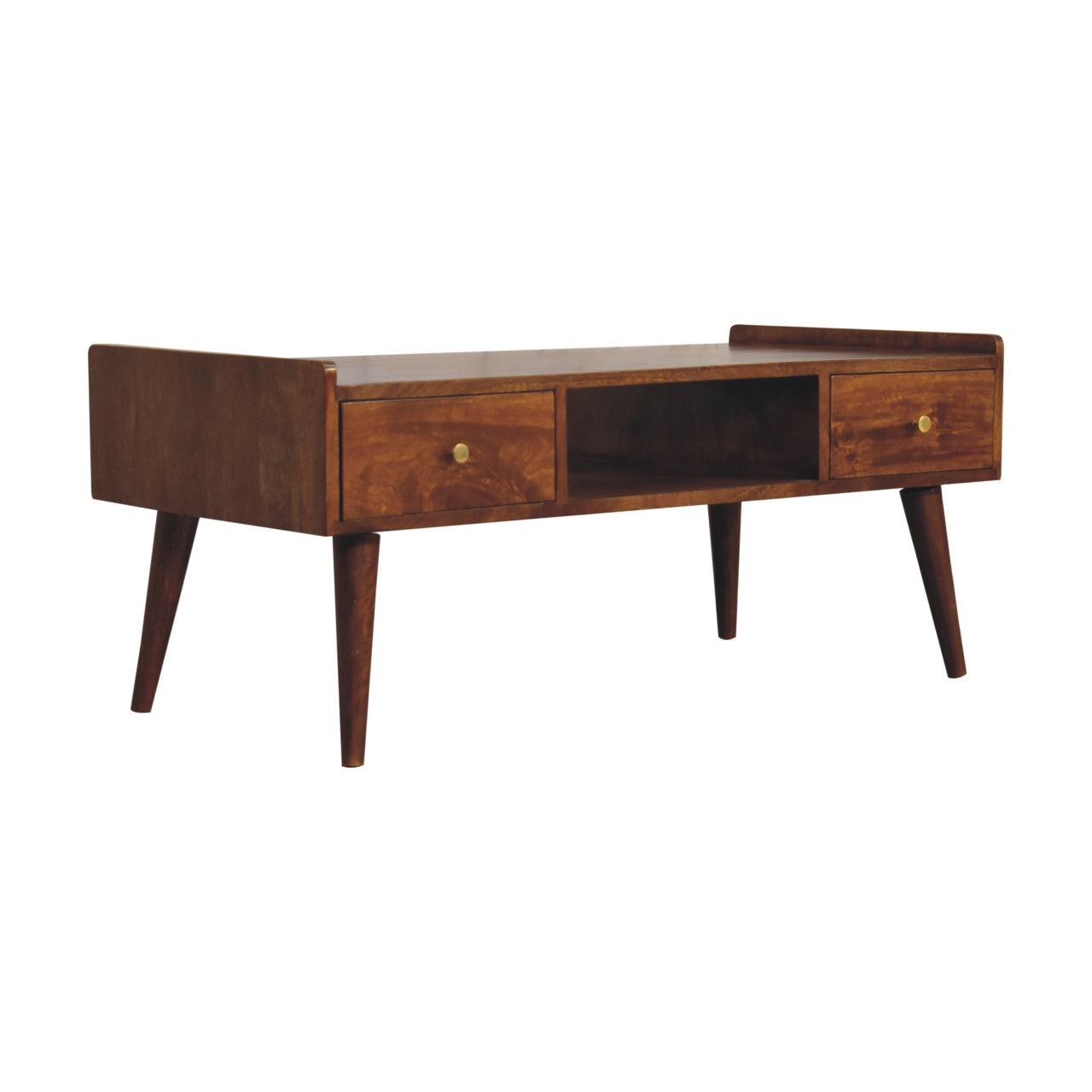 Solid Wood Elevated Chestnut Media Unit