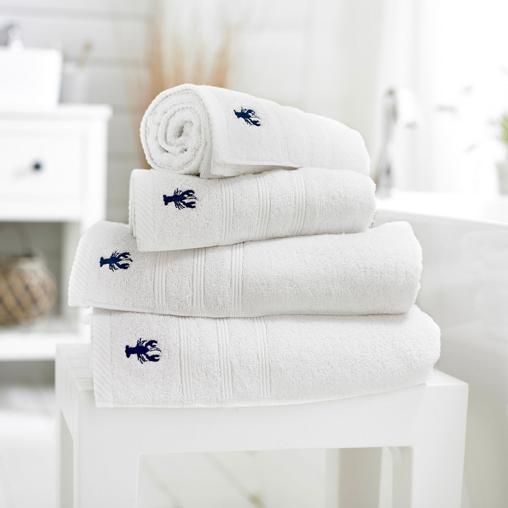 Kaleidoscope 550gm Combed 100% Cotton Towels | Hand Towel | White