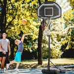 Adjustable Basketball Hoop And Stand 1.6-2.1m Black | Black