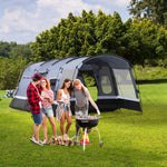 8-person Camping Tent Tunnel Design With 4 Large Windows