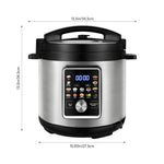 8l Smart Electric Pressure Cooker With Knob & Touch Screen, 1300w Multi Cooker, Non-stick Inner Pot