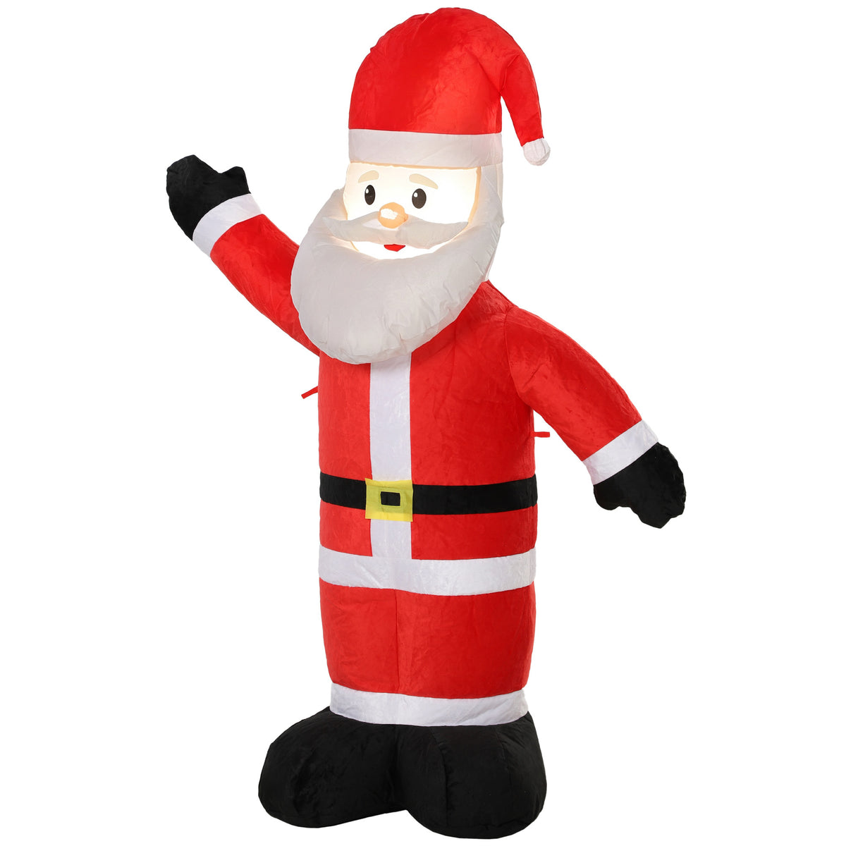 Outsunny 5ft Christmas Inflatable Velvet Look Santa Claus
